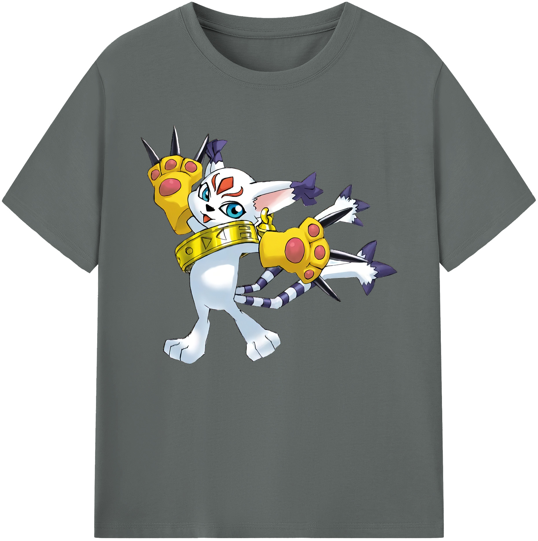 （画像用） Digimon デジタルモンスター/デジモン 綿100％ メンズ半袖Tシャツ｜肌触りやわらか＆通気性